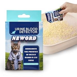 NEWORD Cat Litter Additive Health Indicator Urine Health Monitor Cat Urinary Tract Cat Litter Topper Particles Hematuria Color-Changing Pellets Works with All Cat Litters Pack of 5