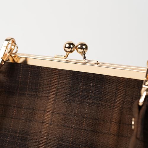 Image of Theater Kisslock Clutch Bag for Women with Adjustable & Detachable Straps | Vintage-Inspired Structured Sling Bag for Day & Evening Use