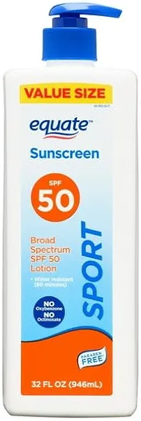 Sport Broad Spectrum Sunscreen Value Size, SPF 50, 32 Fl Oz, Octinoxate, Oxybenzone, And Paraben-Free Formula, 32 Fl Oz Value Sized Bottle With Pump Sport Broad