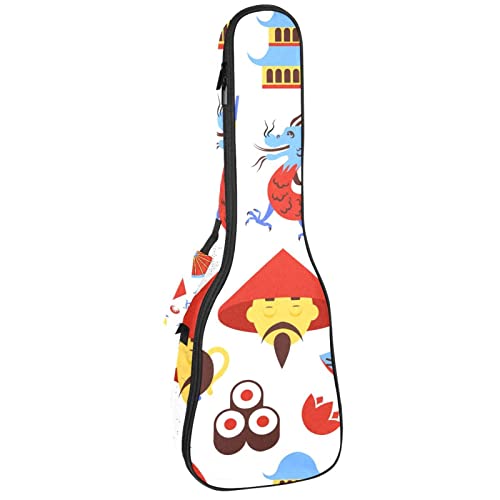 Housse pour ukulélé – Dragon chinois – 10 mm – Rembourrage épais – 53,3 cm – Avec sangles réglables – Pour concert… - Les Beatles, Paul McCartney, John Lennon, RIngo Starr, George Harrison Housse pour ukulélé - Dragon chinois - 10 mm - Rembourrage épais - 53,3 cm - Avec sangles réglables - Pour concert…