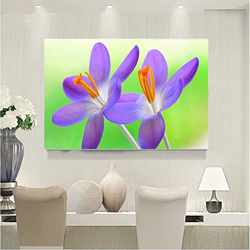 Broderie diamant fleurs complet anti-stress pour embellir vos murs vides