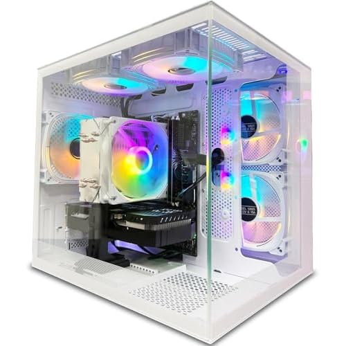 Gaming PC Intel Core I5-12400F(6Cores Up to 4.4G) RTX 3050 6G Nvme SSD 1TB 32GB RAM 650W WiFi 6 Prebuilt Towers Desktop Computer White