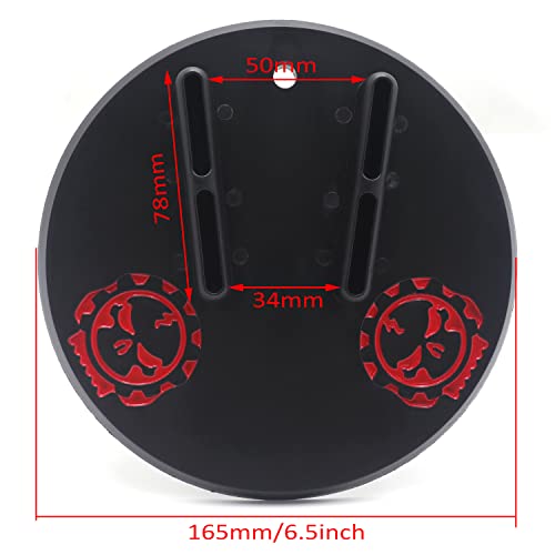 Hongk- Motorcycle Black Round Kickstand Sidestand Jiffy Stand Coaster Pad Compatible With H-D Touring Cruiser Sport Dirt [P/N:mt253-001-Bk] #TOP2