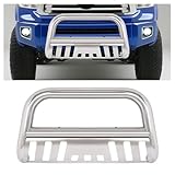 HECASA Bull Bar Compatible with 2007-2022 Toyota Tundra Sequoia w/Pre-Drilled Holes for Lights & Mount Bracket Front Bumper Push Grill Brush Guard 304 Stainless Steel Polishing Silvery