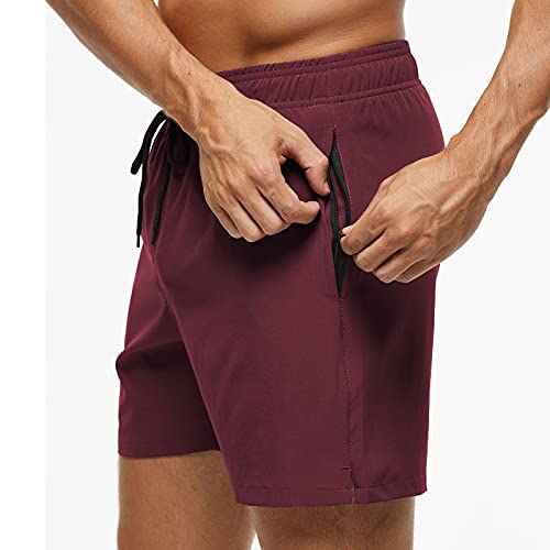 YuKaiChen Men's Swim Trunks Quick-Dry Mesh Liner Beach Shorts Zipper Porket2