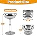 BEAVE NIUNIU Alloy Elevated Cat Bowl - Height & Angle Adjustable Raised Food Water Bowl Stand, 330ml Stainless Steel Dish, 7.9in Max Height Stable Pet Feeder for All Cat Sizes