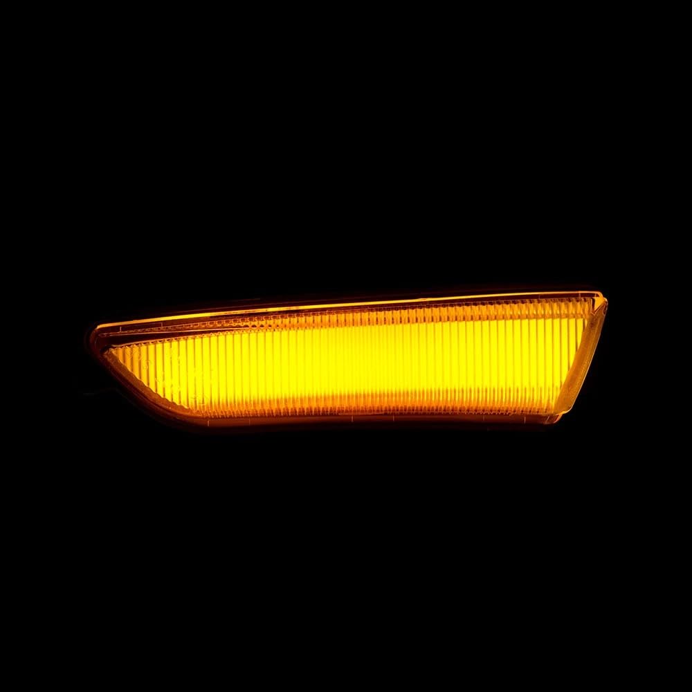 2 szt. DRL + dynamiczny/normalny błysk w lusterku włączony kierunkowskaz światło do jazdy dziennej białe lub niebieskie dla CHRYSLER 300 2011-2020(Dynamic,Smoked lens)