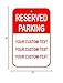 Reserved Parking with Custom Text Aluminum Sign - 12