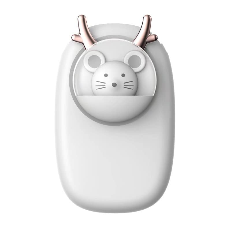 Portable Neck Fan Hands Free Bladeless Mini Hanging Neck Fan 3 Speeds with Adjustable Lanyard and Bracket Personal Fan USB Rechargeable Small Fan for Indoor Outdoor,White