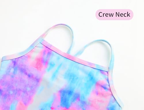 Image of Girls Bathing Suits Colorful Swimsuits with UPF 50 + Sun Protection Sleeveless Toddler Kids One Piece Swimwear