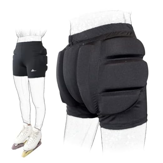 Skating Spirit Padded Shorts Protective Crash Pants Tailbone Hip Butt Pad for Ice Figure Roller Skating Skateboarding Skiing Snowboarding (M) Black
