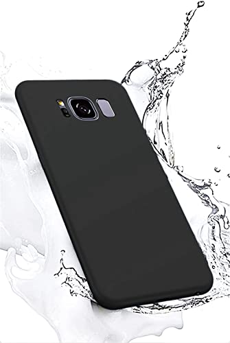 Image of DIZORO Liquid Silicone Soft Back Cover Case for Samsung Galaxy S8 | Compatible for Samsung Galaxy S8 Back Cover Case - (Black)