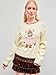 CIDER Women's Fall Sweaters Cropped Long Sleeve Cute Sweaters Bear Graphic Crewneck Soft Knit Casual Pullover