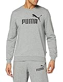 puma trainingsanzug kinder Regular Fit PUMA Herren ESS Logo Crew Sweat TR big log Sweatshirt, Medium Gray Heather, S