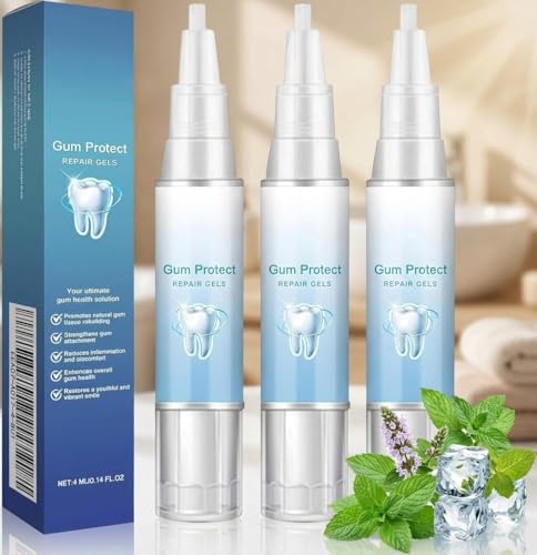 3Pcs Gum Repair Gel for Receding Gums Professional Daily Oral Care Essence Pen for Sensitive Teeth & Enamel Safety Natural Plant Extract Gentle Gum Support Formula