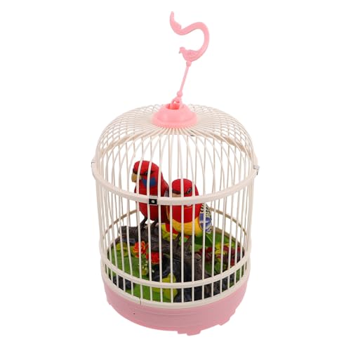 Oiseau de simulation en cage Homoyoyo avec sons réalistes pour décor de bureau