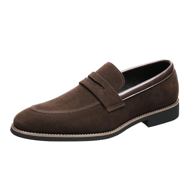 Mens Suede Leather Classic Lace Up Oxford Shoes Men's Casual Genuine Leather Flats Soft Driving Walking Loafer Shoes