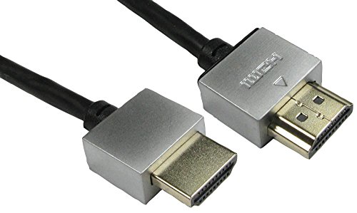 Pro Signal 1m Super Slim HDMI Cable, High Speed with Ethernet, Gold Flashed Connectors, Male to Male, 4K UHD @30Hz, Black