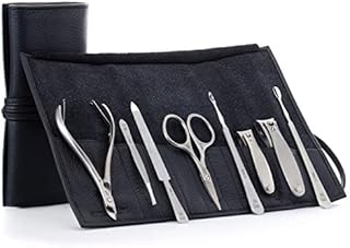 GERMANIKURE 8pc Manicure Set in Leather Case - FINOX Stainless steel tools handmade in Solingen Germany – Professional Nail and Cuticle Care