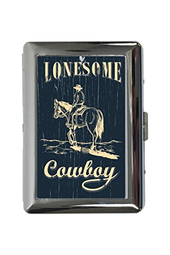 Preisvergleich Produktbild Zigarettenetui Box Fun Einsamer Cowboy Bedruckt