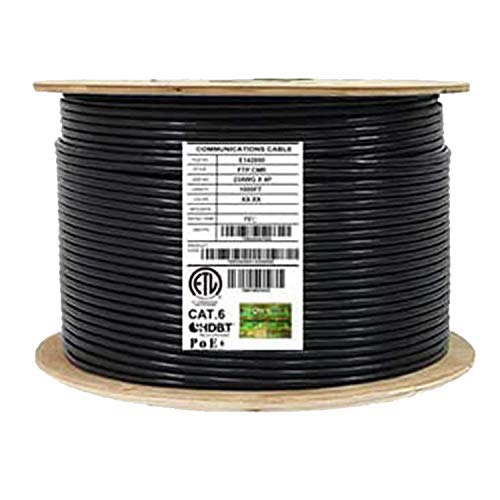 Cable CAT6 Stranded F/UTP 1000ft 26AWG Cobre Negro