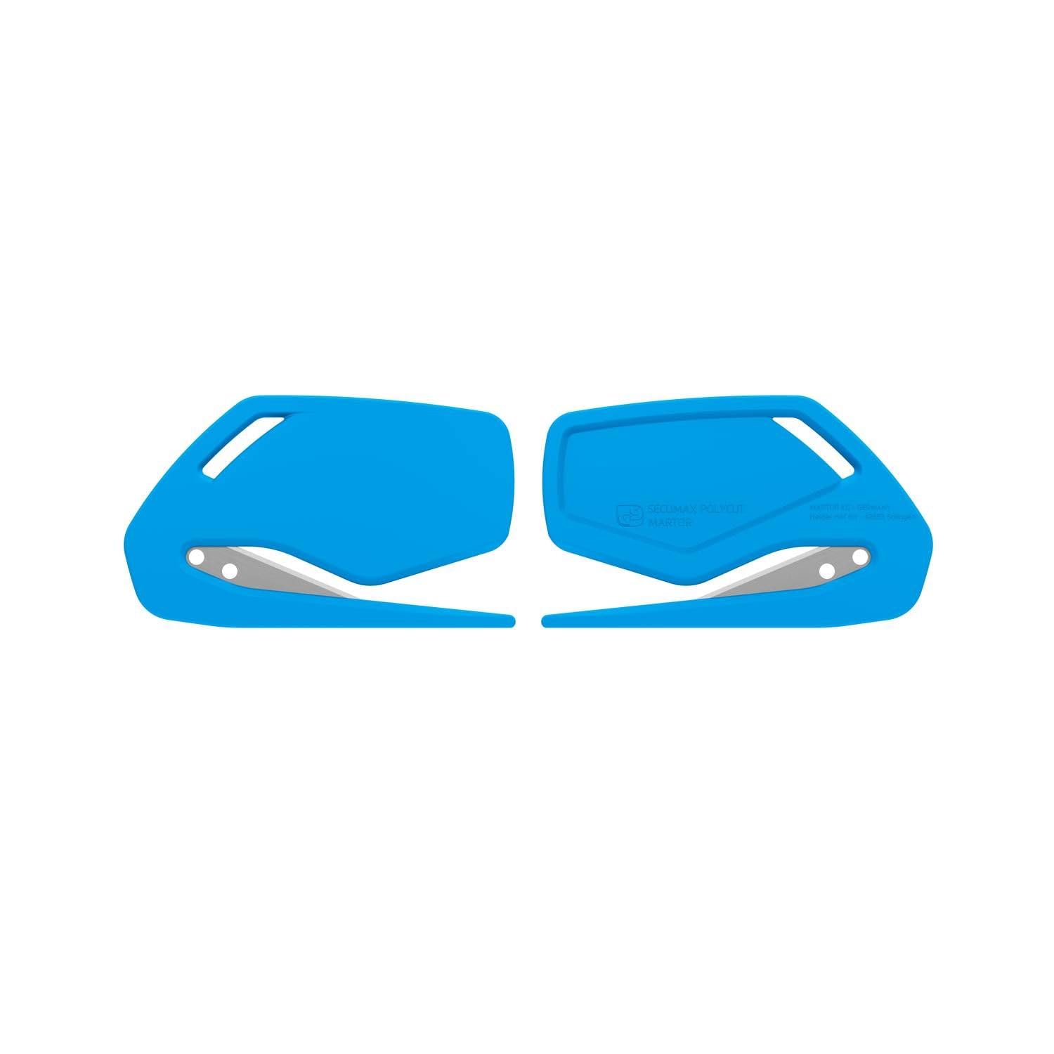 MARTOR 100 x Coltello di sicurezza, lama nascosta in acciaio inossidabile, SECUMAX POLYCUT, coltello Cutter professionale, leggero, in plastica, Per mancini e destrorsi | Coltello sicurezza monouso, inossidabile, occhiello, naso appuntito, per film & spag