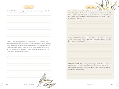 Rockridge Press Treace, Bonnie Myotai A Year Of Zen: A 52-Week Guided Journal thumb #7