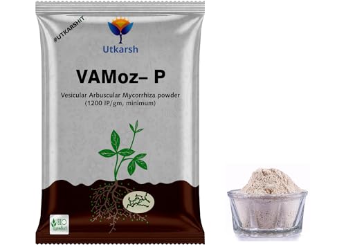 Image of Utkarsh Mycorrhiza with 1200 IP /gm Bio Fertilizers for Healthy Plants, Vigorous Stem Girth, Enhances Nutrient Absorption, Water Uptake & Soil Aeration | VAMoz-P (4.5 Kg; Pack of 5 of 900 gm)