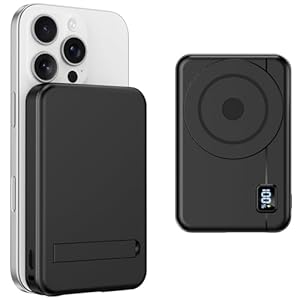 Magsafe Powerbank 10000mAh 22.5W Magnetische - Kabelloses Externe Handyakkus mit Typ-C-Eingang und -Ausgang USB-C, LED-Anzeige Kompatibel for iPhone 16 15 14 13 12 Pro Max Serie, Galaxy Muctsda