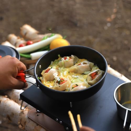 Lightweight Camping Frying Pan,Non-stick Camping Cooking Pot With Foldable Handle Pan For Outdoor Camping Picnic (Small) - Image 6