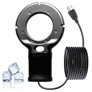 Upgraded 500-Watt Chicken Water Heater - Submergible Cast Aluminum Utility De-Icer with Black Teflon Coating for Livestock Tanks, Winter Bird Bath, and Mineral Buildup Resistance