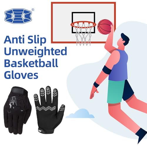 Seibertron Anti Slip Unweighted Basketball Gloves Ball Handling Gloves (Basketball Training Aid) Or Driving Gloves Black XXL - Image 3