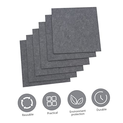 Beaupretty 6Pcs Paneles de Absorción Acústica de Fieltro Gris para Aislamiento Acústico Decoración de Pared Fácil de Instalar Reducción de Ruido para Oficina en Casa miniatura 3