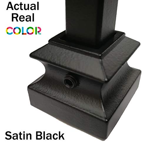 Contemporary Single Rectangle Stair Wrought Iron Balusters (5Pack