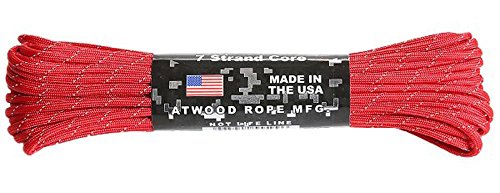 ATWOOD ROPE MFG. AgEbhE[v 7Strand 550 pR[h 50FT REFLECTIVE (RED)pR[h 4mm 3mm 2mm \[v [sAi]