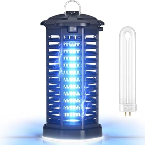 YISSVIC Bug Zapper Outdoor,Mosquito Zapper with LED Light, Fly Zapper Outdoor Indoor,1PCS Replaceable Bulb Include Cover
