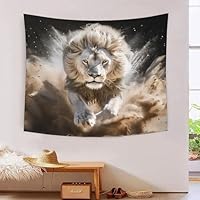 XLQYXRMCP Le Le Lion 3D Effet Tapisserie Art Mural Tapisserie Murales Tapisserie Murale Tissu Pour Chambre Salon Collu00e8ge Dortoir Tenture Murale 70cmx100cm