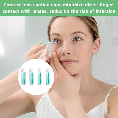 4 Stücke Kontaktlinsen Einsetzhilfe,Weiche Kontaktlinsen Entferner,Kontaktlinsen Entferner Weiche Linsen,Kontaktlinsen Hilfe Zum Einsetzen,Kontaktlinsensauger,Fur Reisen Und Alltag