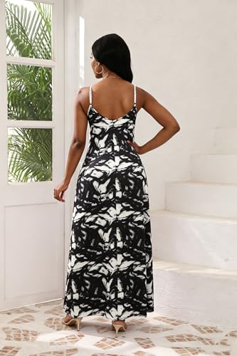 Image of vunahzma Womens Casual Fashion Sleeveless Plus Size Loose Long Sexy Maxi Dress with Pockets