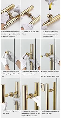 Poignée de porte push-pull double face pour réparer une ouverture difficile - 7