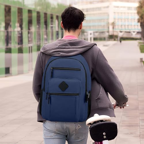Image of ZUBOND Backpack for School, Lightweight Boys Girls Backpack Fits 15.6 Inch Notebook, Water Bottle Pocket - Ideal for Teens, College Students, Adults