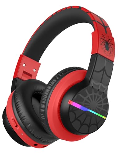iClever Casque Audio Enfant Bluetooth sans Fil avec Microphone, Lumières LED Colorées, Volume Limité 74/85dBA, 85 Heures de Travail, Bluetooth 5.2, Micro...