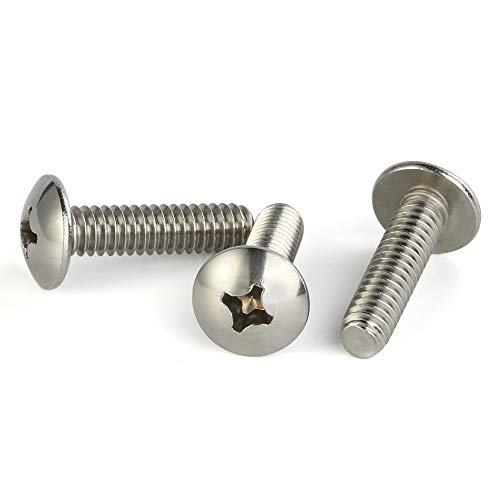 Mellewell BTJS-#8-1-100 #8-32 X 1 Inch Truss Head Machine Screws, Full Thread, 18-8 Stainless Steel thumb #1