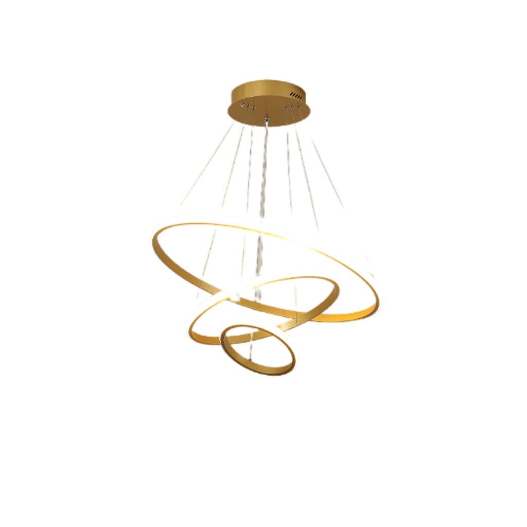Plafonnier minimaliste or avec suspension de haute qualité