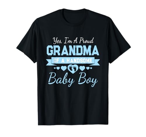 New Baby Announcement Boy 1st Time Grandma T-Shirt