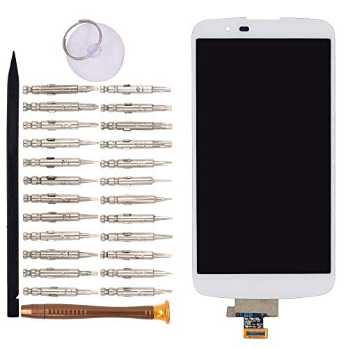 Image of LCD Screen Display with Digitizer Touch Panel Without Bezel Frame for LG K10 K420N K430DS K430DSF K430DSY(White)