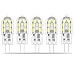 Produktbild G4 LED Lampe 2W Ersatz für 20W Halogenlampen, 200lm 12V AC/DC Kaltweiß 6000K, Kein Flackern, Nicht Dimmbar -5er Pack