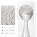 TOPHR Short Gray Wig Cosplay Costume Wigs for Men Adults Halloween Day Male Wigs for Roleplay