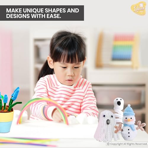 Image of Lakeer Pipe Cleaners 100 Pcs Colors Chenille Stems for DIY Crafts Decorations Creative School Projects (6 mm x 12 Inch, Black Colors)