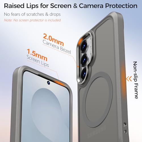 Image of Rayboen for Magnetic Matte Galaxy S25+ Plus Case, Gray